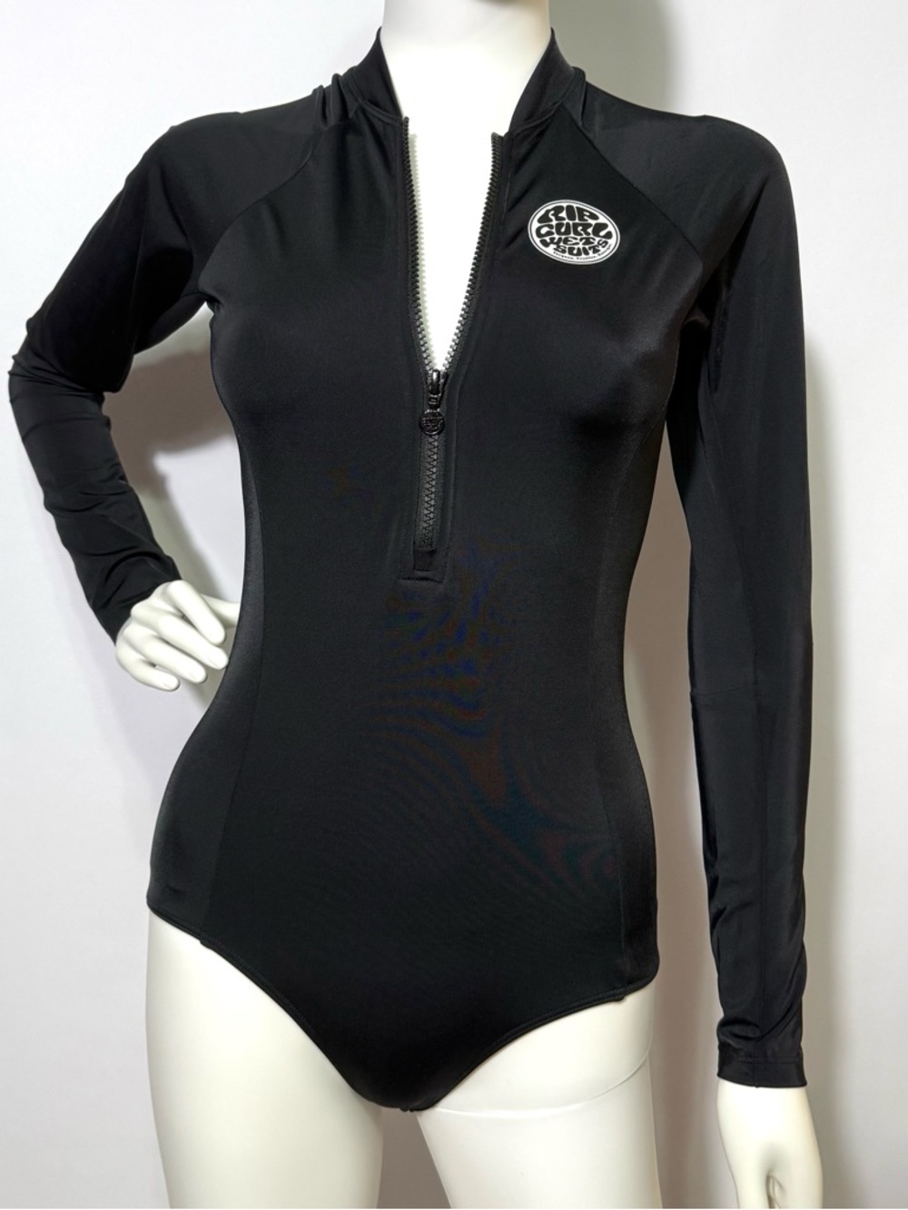 Rip Curl Classic Surf Long Sleeve Surf black one piece swimsuit | Size 12 M - Picture 2 of 5